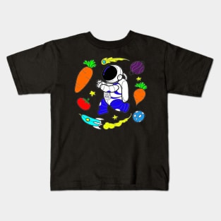vegetable-astronauts-are-funny design Kids T-Shirt